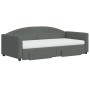 Trundle sofa bed with drawers dark gray fabric 90x190 cm by vidaXL, Beds and slatted bases - Ref: Foro24-3197253, Price: 450,...
