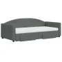 Trundle sofa bed with drawers dark gray fabric 90x190 cm by vidaXL, Beds and slatted bases - Ref: Foro24-3197253, Price: 443,...