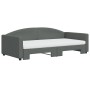 Sofá cama nido con colchón tela gris oscuro 100x200 cm de vidaXL, Camas y somieres - Ref: Foro24-3197212, Precio: 429,88 €, D...