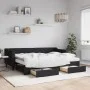 Trundle sofa bed with drawers black fabric 80x200 cm by vidaXL, Beds and slatted bases - Ref: Foro24-3197477, Price: 452,67 €...