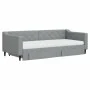 Trundle sofa bed with drawers light gray fabric 90x200 cm by vidaXL, Beds and slatted bases - Ref: Foro24-3197480, Price: 482...