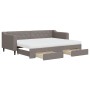 Ausziehbares Schlafsofa mit Schubladen, taupegrauer Stoff, 80 x 200 cm von vidaXL, Betten und Lattenroste - Ref: Foro24-31974...