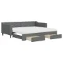 Trundle sofa bed with drawers dark gray fabric 90x200 cm by vidaXL, Beds and slatted bases - Ref: Foro24-3197481, Price: 486,...