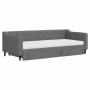 Sofá cama nido con cajones tela gris oscuro 90x200 cm de vidaXL, Camas y somieres - Ref: Foro24-3197481, Precio: 484,42 €, De...