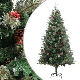 Christmas tree and pine cones green PVC and PE 225 cm by vidaXL, Christmas trees - Ref: Foro24-340528, Price: 113,47 €, Disco...