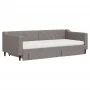 Trundle sofa bed with drawers taupe gray fabric 90x200 cm by vidaXL, Beds and slatted bases - Ref: Foro24-3197483, Price: 480...