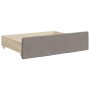 Trundle sofa bed with drawers taupe gray fabric 90x200 cm by vidaXL, Beds and slatted bases - Ref: Foro24-3197483, Price: 477...