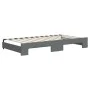 Trundle sofa bed with drawers dark gray fabric 100x200 cm by vidaXL, Beds and slatted bases - Ref: Foro24-3197486, Price: 472...