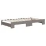 Trundle sofa bed with drawers taupe gray fabric 100x200 cm by vidaXL, Beds and slatted bases - Ref: Foro24-3197488, Price: 47...