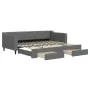 Trundle sofa bed with drawers dark gray fabric 90x200 cm by vidaXL, Beds and slatted bases - Ref: Foro24-3197463, Price: 295,...