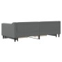 Sofá cama nido con cajones tela gris oscuro 90x200 cm