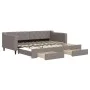 Ausziehbares Schlafsofa mit Schubladen, taupegrauer Stoff, 90 x 200 cm von vidaXL, Betten und Lattenroste - Ref: Foro24-31974...