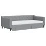 Trundle sofa bed with drawers light gray fabric 100x200 cm by vidaXL, Beds and slatted bases - Ref: Foro24-3197485, Price: 47...
