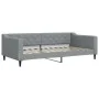 Trundle sofa bed with drawers light gray fabric 100x200 cm by vidaXL, Beds and slatted bases - Ref: Foro24-3197485, Price: 47...