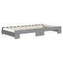 Trundle sofa bed with drawers light gray fabric 100x200 cm by vidaXL, Beds and slatted bases - Ref: Foro24-3197485, Price: 47...