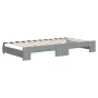 Trundle sofa bed with drawers light gray fabric 100x200 cm by vidaXL, Beds and slatted bases - Ref: Foro24-3197485, Price: 47...