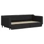 Trundle sofa bed with drawers black fabric 90x200 cm by vidaXL, Beds and slatted bases - Ref: Foro24-3197464, Price: 289,59 €...