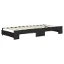 Trundle sofa bed with drawers black fabric 90x200 cm by vidaXL, Beds and slatted bases - Ref: Foro24-3197464, Price: 289,59 €...