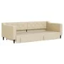 Trundle sofa bed with drawers cream fabric 90x200 cm by vidaXL, Beds and slatted bases - Ref: Foro24-3197466, Price: 289,15 €...