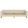 Trundle sofa bed with drawers cream fabric 90x200 cm by vidaXL, Beds and slatted bases - Ref: Foro24-3197466, Price: 289,15 €...