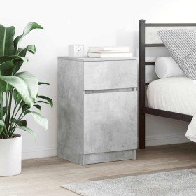 Mesitas de noche 2 uds madera contrachapada gris 39x35x65 cm en Mesitas de noche | Comprar online en Foro24