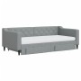 Ausziehbares Schlafsofa mit Schubladen aus hellgrauem Stoff, 90 x 190 cm von vidaXL, Betten und Lattenroste - Ref: Foro24-319...