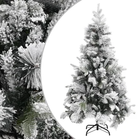Christmas tree with flocked snow and pine cones PVC and PE 195 cm by vidaXL, Christmas trees - Ref: Foro24-340531, Price: 227...
