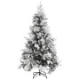 Christmas tree with flocked snow and pine cones PVC and PE 195 cm by vidaXL, Christmas trees - Ref: Foro24-340531, Price: 227...