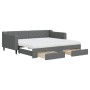 Trundle sofa bed with drawers dark gray fabric 90x190 cm by vidaXL, Beds and slatted bases - Ref: Foro24-3197491, Price: 457,...