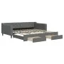 Trundle sofa bed with drawers dark gray fabric 100x200 cm by vidaXL, Beds and slatted bases - Ref: Foro24-3197468, Price: 301...