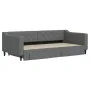 Trundle sofa bed with drawers dark gray fabric 100x200 cm by vidaXL, Beds and slatted bases - Ref: Foro24-3197468, Price: 301...