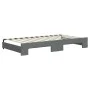 Trundle sofa bed with drawers dark gray fabric 100x200 cm by vidaXL, Beds and slatted bases - Ref: Foro24-3197468, Price: 301...