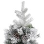 Weihnachtsbaum mit beflocktem Schnee und Tannenzapfen aus PVC und PE 195 cm von vidaXL, Weihnachtsbäume - Ref: Foro24-340531,...