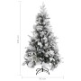 Weihnachtsbaum mit beflocktem Schnee und Tannenzapfen aus PVC und PE 195 cm von vidaXL, Weihnachtsbäume - Ref: Foro24-340531,...