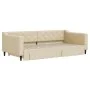 Trundle sofa bed with drawers cream fabric 100x200 cm by vidaXL, Beds and slatted bases - Ref: Foro24-3197471, Price: 302,67 ...