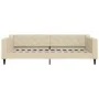 Trundle sofa bed with drawers cream fabric 100x200 cm by vidaXL, Beds and slatted bases - Ref: Foro24-3197471, Price: 302,67 ...