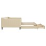 Trundle sofa bed with drawers cream fabric 100x200 cm by vidaXL, Beds and slatted bases - Ref: Foro24-3197471, Price: 299,89 ...