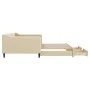 Trundle sofa bed with drawers cream fabric 100x200 cm by vidaXL, Beds and slatted bases - Ref: Foro24-3197471, Price: 302,67 ...