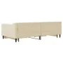 Trundle sofa bed with drawers cream fabric 100x200 cm by vidaXL, Beds and slatted bases - Ref: Foro24-3197471, Price: 302,67 ...