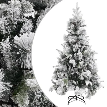Christmas tree with flocked snow and pine cones PVC and PE 225 cm by vidaXL, Christmas trees - Ref: Foro24-340532, Price: 189...