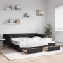 Sofá cama nido con cajones tela negro 90x190 cm de vidaXL, Camas y somieres - Ref: Foro24-3197474, Precio: 286,71 €, Descuent...
