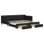 Sofá cama nido con cajones tela negro 90x190 cm de vidaXL, Camas y somieres - Ref: Foro24-3197474, Precio: 282,61 €, Descuent...