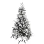 Christmas tree with flocked snow and pine cones PVC and PE 225 cm by vidaXL, Christmas trees - Ref: Foro24-340532, Price: 189...