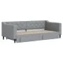 Trundle sofa bed with drawers light gray fabric 90x190 cm by vidaXL, Beds and slatted bases - Ref: Foro24-3197472, Price: 282...