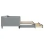 Trundle sofa bed with drawers light gray fabric 90x190 cm by vidaXL, Beds and slatted bases - Ref: Foro24-3197472, Price: 282...