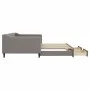 Trundle sofa bed with drawers taupe gray fabric 100x200 cm by vidaXL, Beds and slatted bases - Ref: Foro24-3197470, Price: 30...