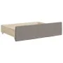 Trundle sofa bed with drawers taupe gray fabric 100x200 cm by vidaXL, Beds and slatted bases - Ref: Foro24-3197470, Price: 30...