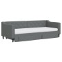 Trundle sofa bed with drawers dark gray fabric 80x200 cm by vidaXL, Beds and slatted bases - Ref: Foro24-3197476, Price: 454,...