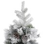 Weihnachtsbaum mit beflocktem Schnee und Tannenzapfen aus PVC und PE 225 cm von vidaXL, Weihnachtsbäume - Ref: Foro24-340532,...