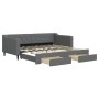 Sofá cama nido con cajones tela gris oscuro 90x190 cm de vidaXL, Camas y somieres - Ref: Foro24-3197473, Precio: 295,24 €, De...
